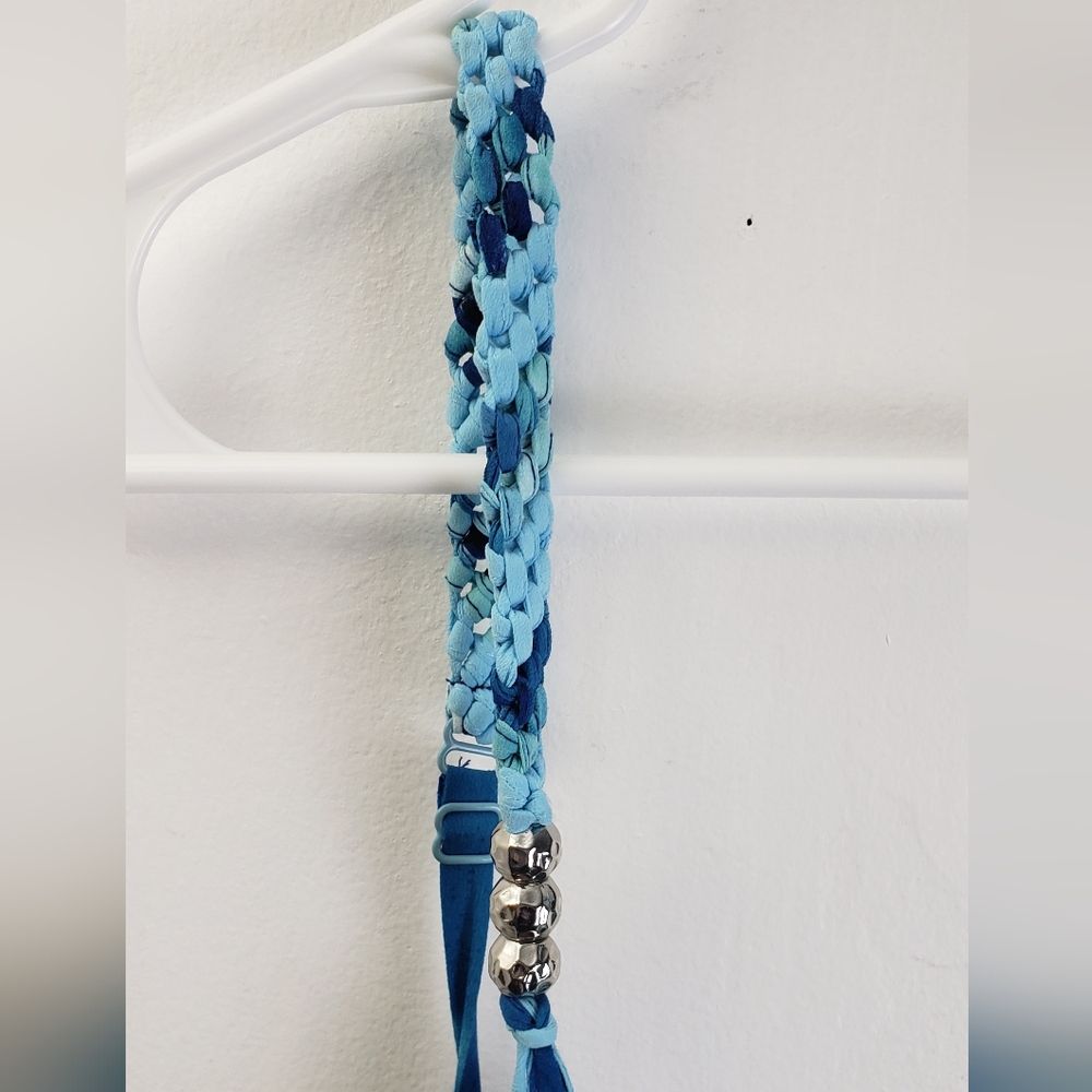 Coastal Resort Blue Floral Empire Waist High Low Dress Sz 6 Mermaid Ethereal - Picture 11 of 14